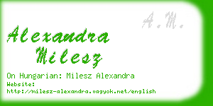 alexandra milesz business card